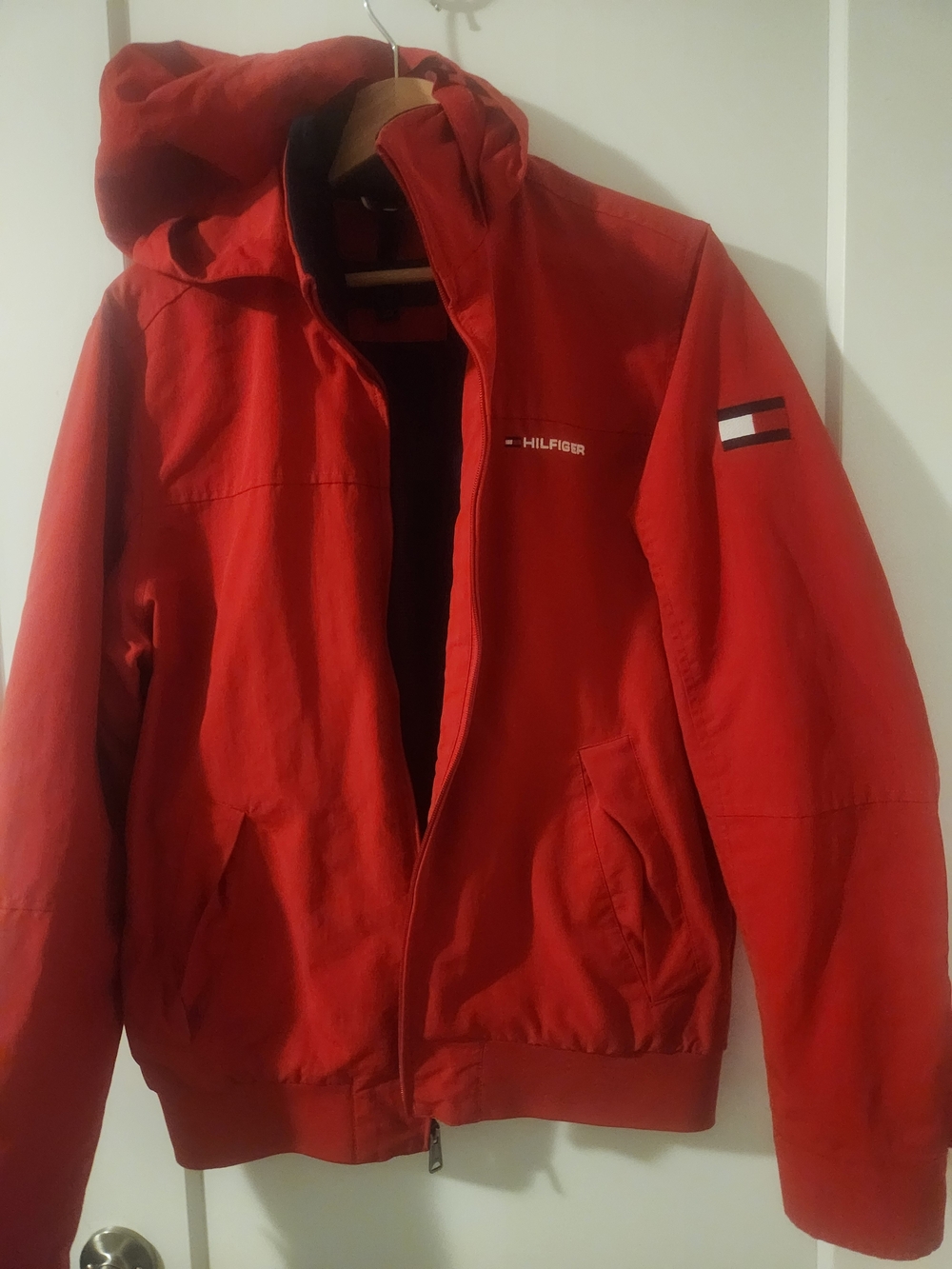 Tommy Hilfiger Red Hooded Men's Jacket